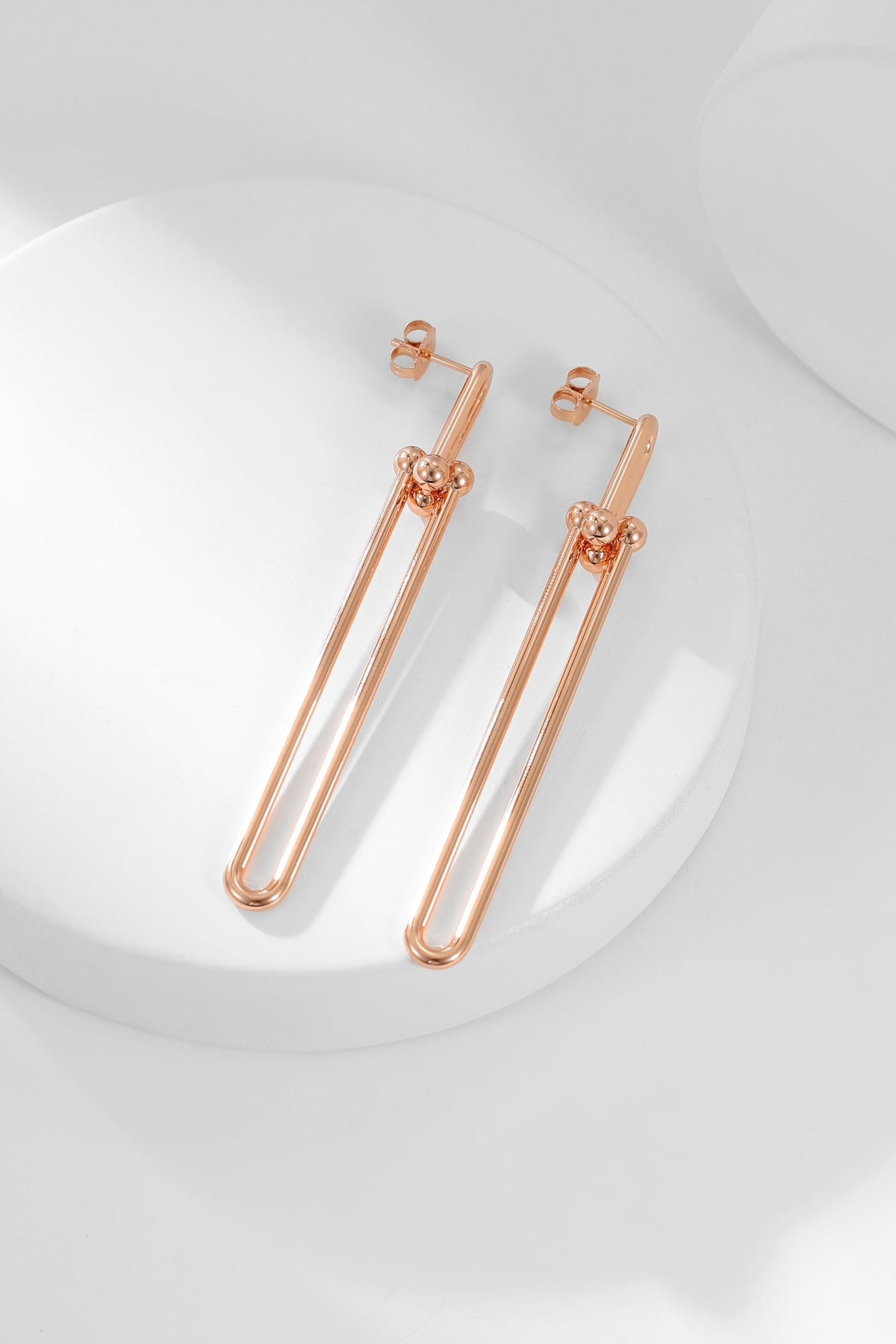[Spark Jewels]HARDWEAR LONG DROP EARRINGS