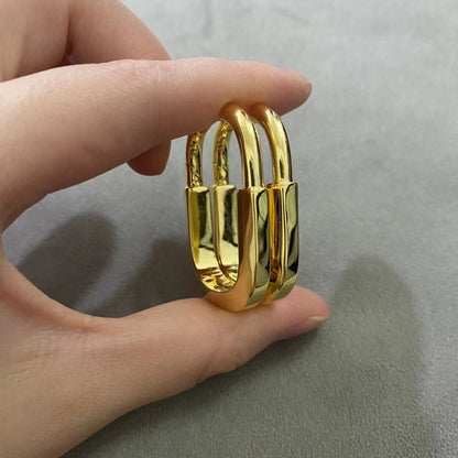 [Spark Jewels]LOCK MEDIUM EARRINGS