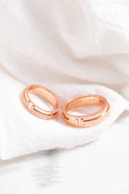 [Spark Jewels]T PINK GOLD RING