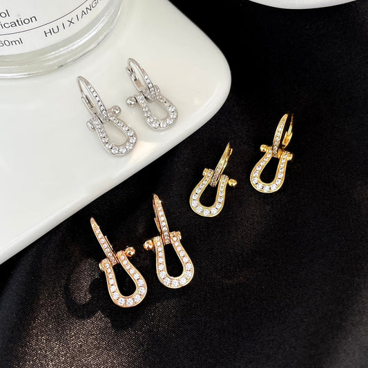 [⭐Aura]FORCE 10 FULL DIAMOND DROP EARRINGS MEDIUM MODEL
