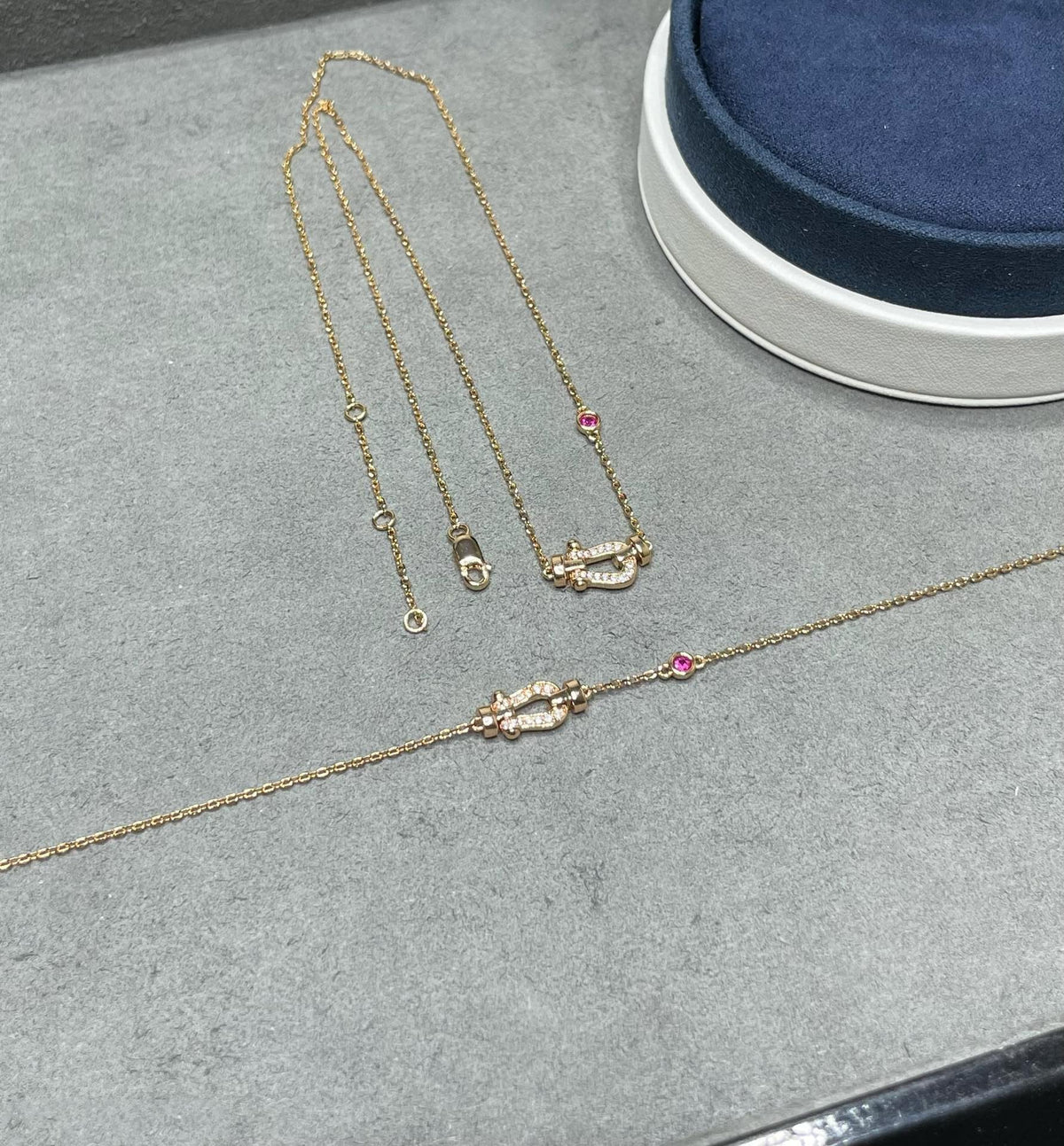 [Spark]FORCE 10 DIAMOND PINK GOLD NECKLACE
