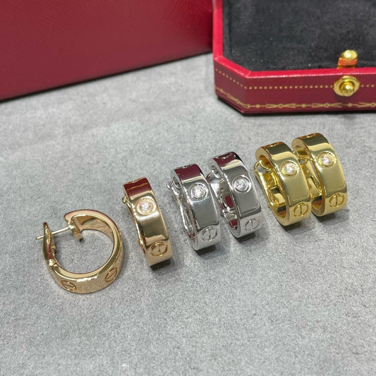 [⭐Aura]LOVE 5.5MM 1 DIAMOND EARRINGS