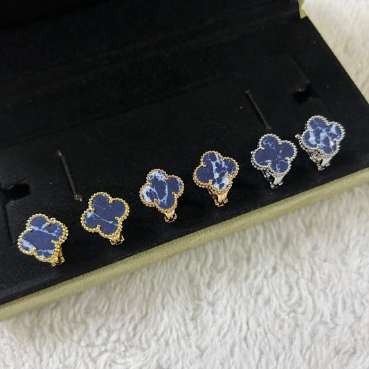 [⭐Aura]CLOVER PIETERSITE MEDIUM STUD EARRINGS