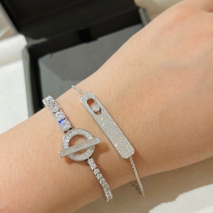 [⭐Aura]MOVE CLASSIQUE DIAMOND PAVED BRACELET
