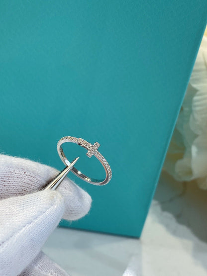 [Spark Jewels]T SMALL RING DIAMOND SILVER