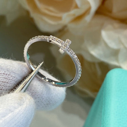 [Spark Jewels]T SMALL RING DIAMOND SILVER