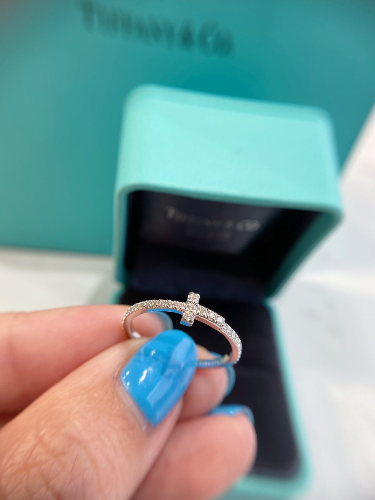 [Spark Jewels]T SMALL RING DIAMOND SILVER