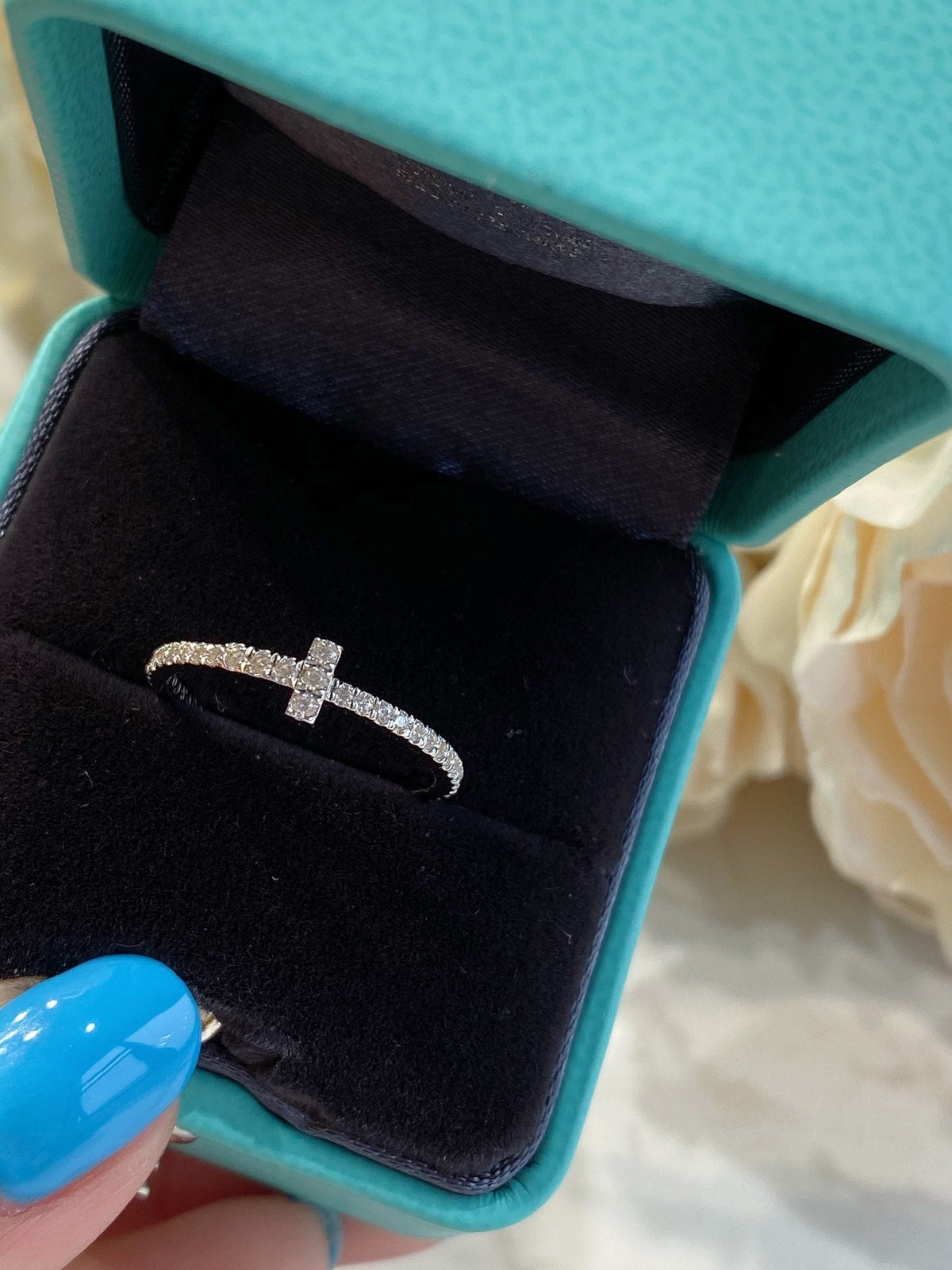 [Spark Jewels]T SMALL RING DIAMOND SILVER