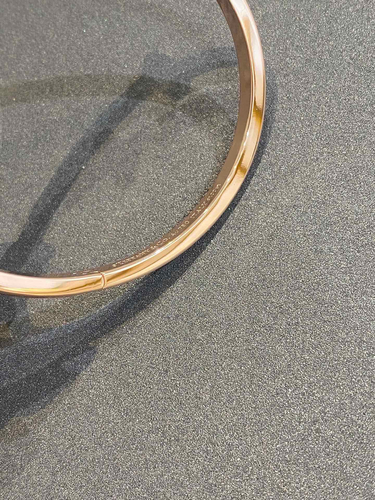 [Spark Jewels]NARROW T1 HINGED BANGLE DIAMOND PINK GOLD
