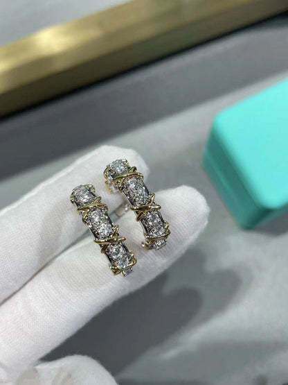 [Spark Jewels]SCHLUMBERGER GOLD DIAMOND EARRINGS