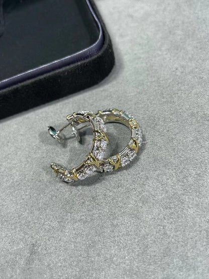 [Spark Jewels]SCHLUMBERGER GOLD DIAMOND EARRINGS