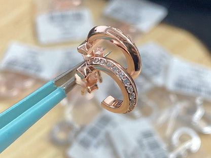 [Spark Jewels]T1 HOOP DIAMOND EARRINGS