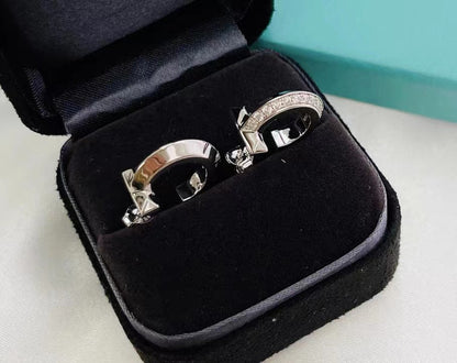 [Spark Jewels]T1 HOOP DIAMOND EARRINGS