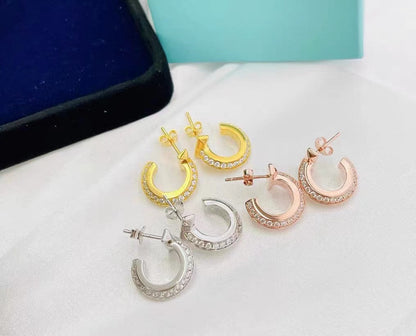 [Spark Jewels]T1 HOOP DIAMOND EARRINGS