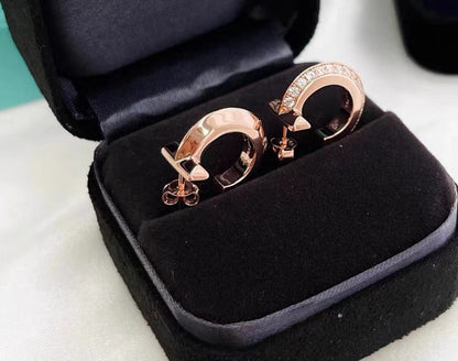 [Spark Jewels]T1 HOOP DIAMOND EARRINGS