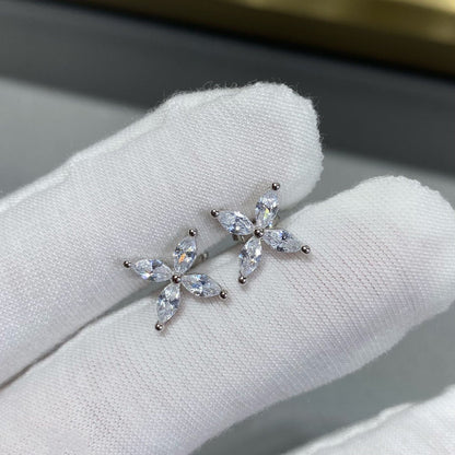 [Spark Jewels]VICTORIA SILVER DIAMOND STUD MINI EARRINGS