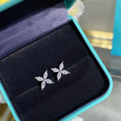 [Spark Jewels]VICTORIA SILVER DIAMOND STUD MINI EARRINGS