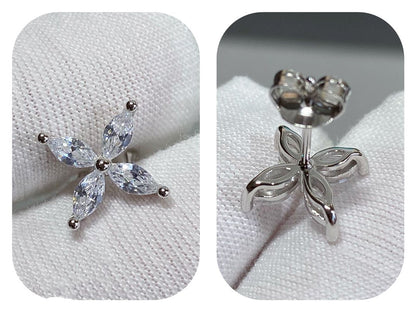 [Spark Jewels]VICTORIA SILVER DIAMOND STUD MINI EARRINGS