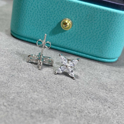 [Spark Jewels]VICTORIA SILVER DIAMOND STUD MINI EARRINGS