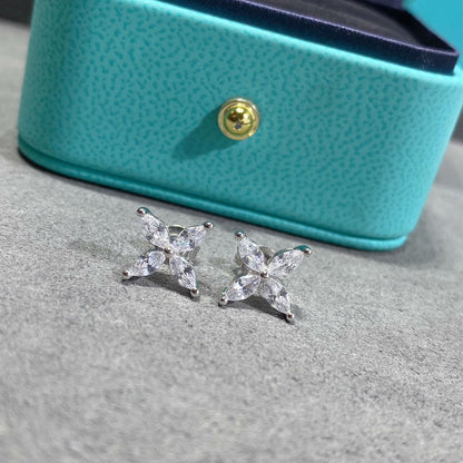 [Spark Jewels]VICTORIA SILVER DIAMOND STUD MINI EARRINGS