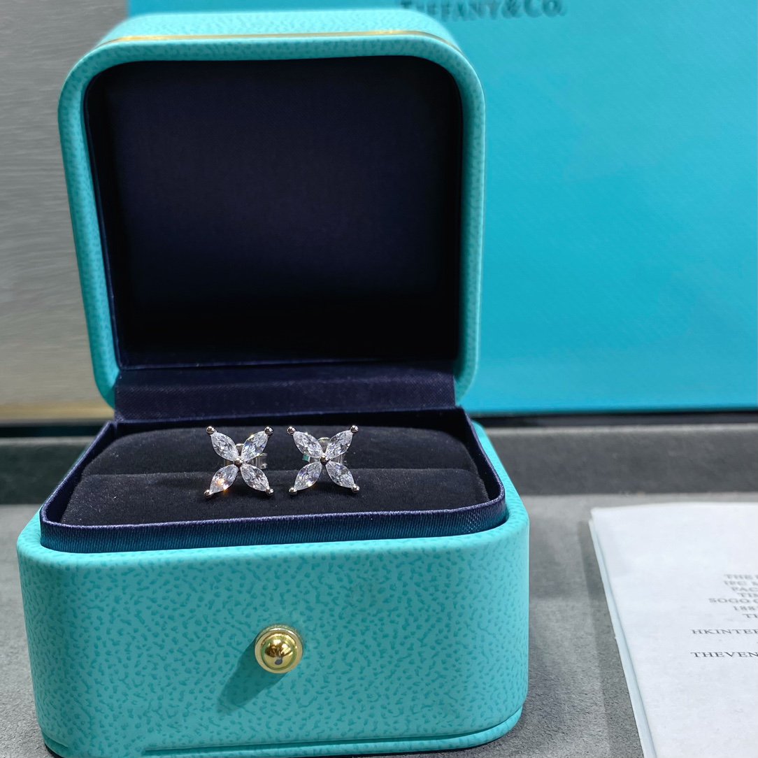 [Spark Jewels]VICTORIA SILVER DIAMOND STUD MINI EARRINGS