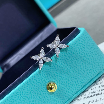 [Spark Jewels]VICTORIA SILVER DIAMOND STUD MINI EARRINGS
