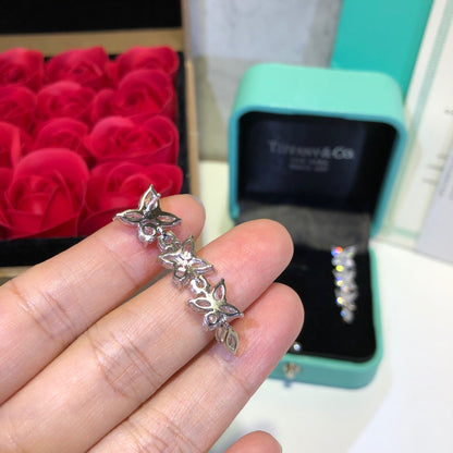 [Spark Jewels]VICTORIA SILVER DIAMOND DROP EARRINGS
