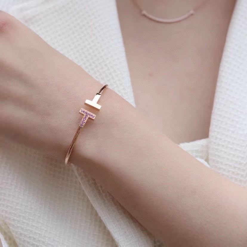 [Spark Jewels]T PINK GOLD PINK DIAMOND BRACELET