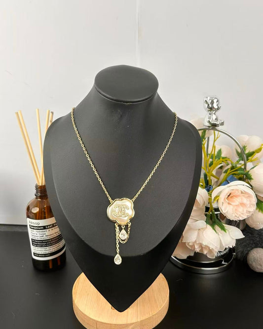 [⭐Aura]Cloud Pearl Mother-of-Pearl Diamond Chain Pendant Necklace
