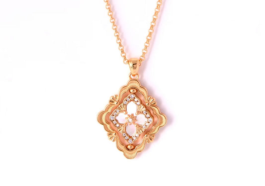 [⭐Aura] B.C.L ENAMEL ROTATING SINGLE-DIAMOND NECKLACE（Various colors）