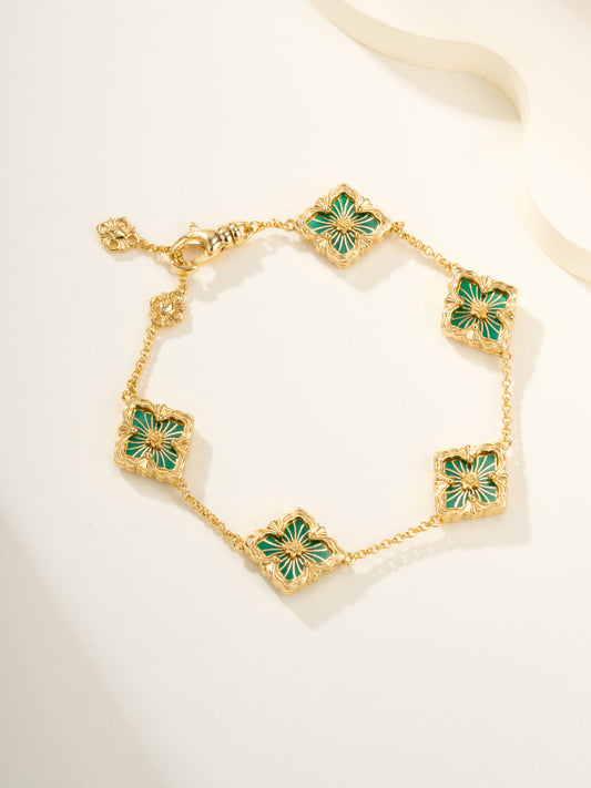 [⭐Aura]B.C.L ENAMELED Five-Flower Bracelet（Various Colors)