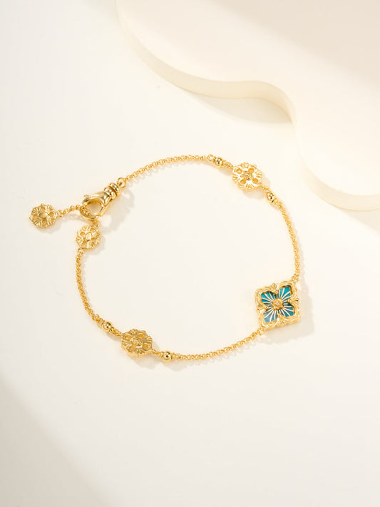[⭐Aura]B.C.L ENAMELED One-Flower Bracelet（Various Colors)