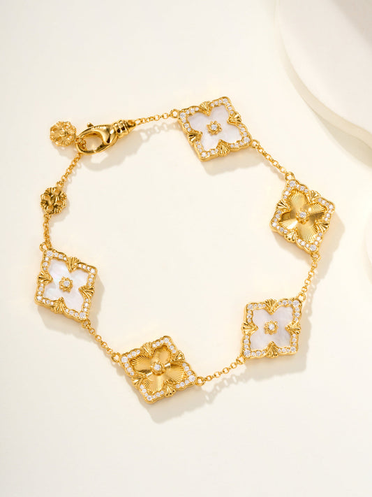 [⭐Aura]B.C.L ENAMELED Five-Flower Bracelet（Various Colors) BIG SIZE