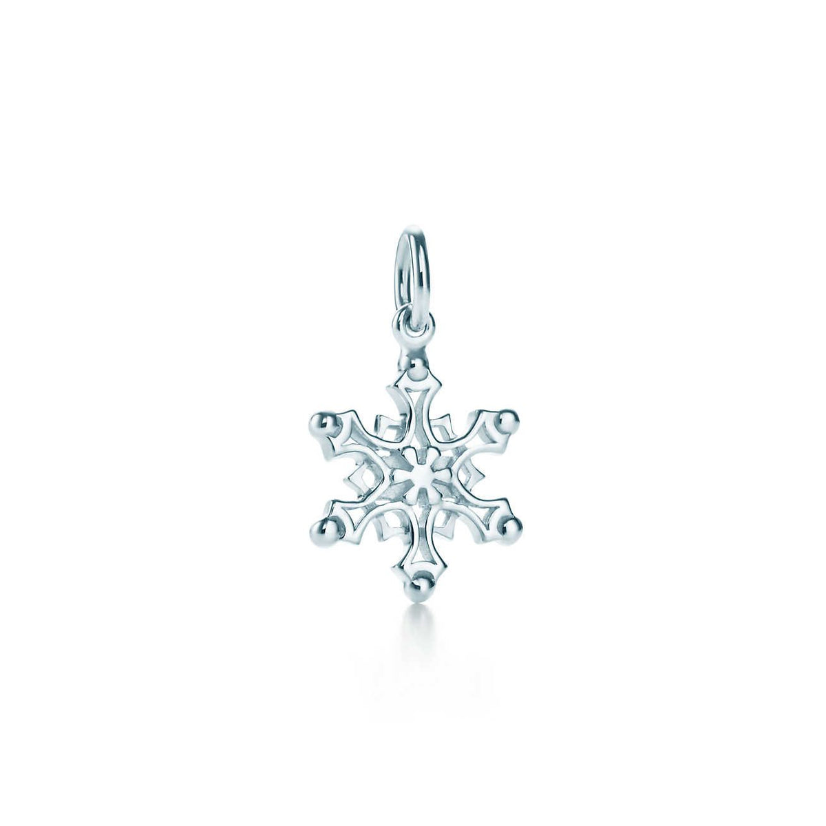 [Spark Jewels]STERLING SILVER SNOWFLAKE PENDANT NECKLACE