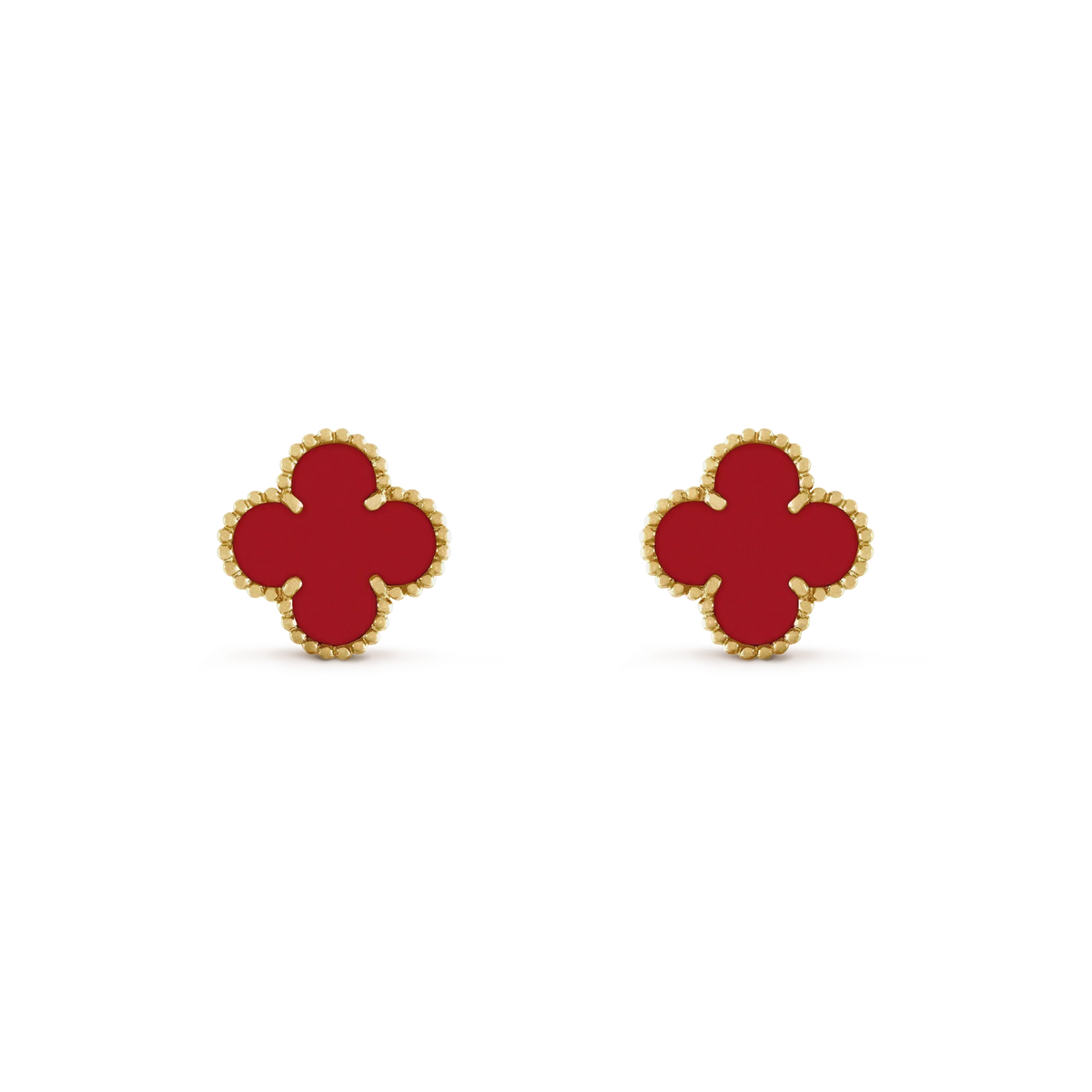 [Spark]CLOVER MINI 9.5MM CARNELIAN EARRINGS