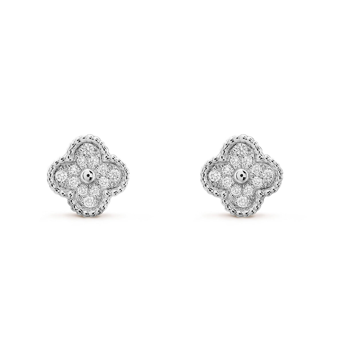 [Spark]CLOVER MINI DIAMOND STUD EARRINGS