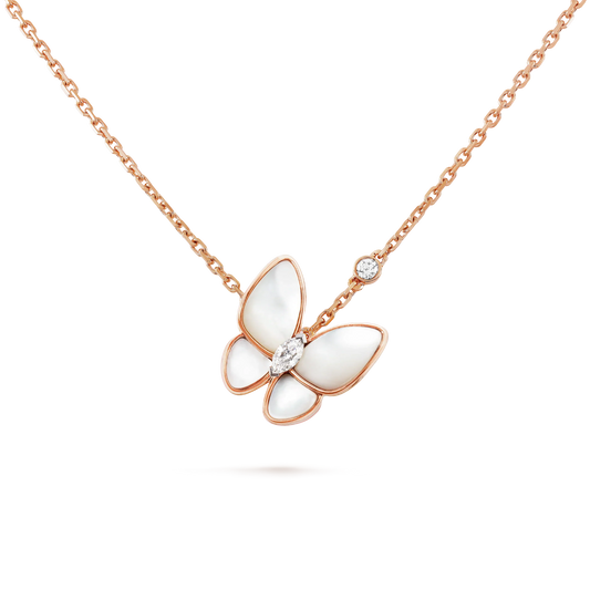 [⭐Aura]BUTTERFLY MOP DIAMOND NECKLACE