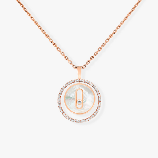 [⭐Aura]Demo MOVE 1 DIAMOND WHITE MOTHER OF PEARL PINK GOLD DIAMOND NECKLACE