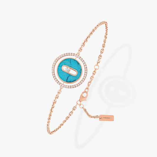 [⭐Aura]Demo MOVE TURQUOISE PINK GOLD DIAMOND BRACELET