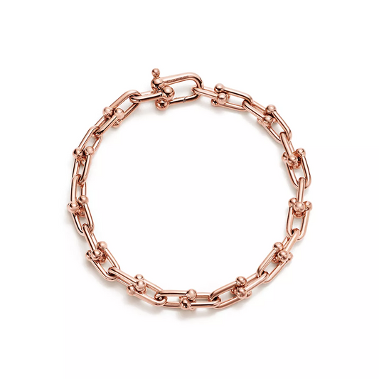 [Spark Jewels]HARDWEAR SMALL LINK 26 MOTIF PINK GOLD BRACELET