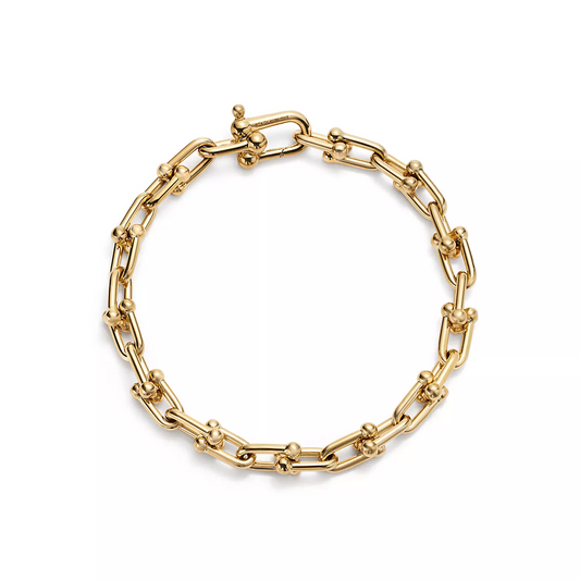 [Spark Jewels]HARDWEAR SMALL LINK 26 MOTIF GOLD BRACELET