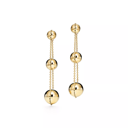 [Spark Jewels]TRIPLE DROP GOLD EARRINGS