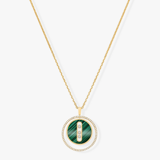 [⭐Aura]Demo MOVE 3 DIAMOND MALACHITE GOLD DIAMOND NECKLACE