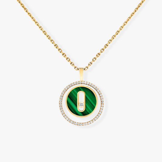 [⭐Aura]Demo MOVE 1 DIAMOND MALACHITE GOLD DIAMOND NECKLACE