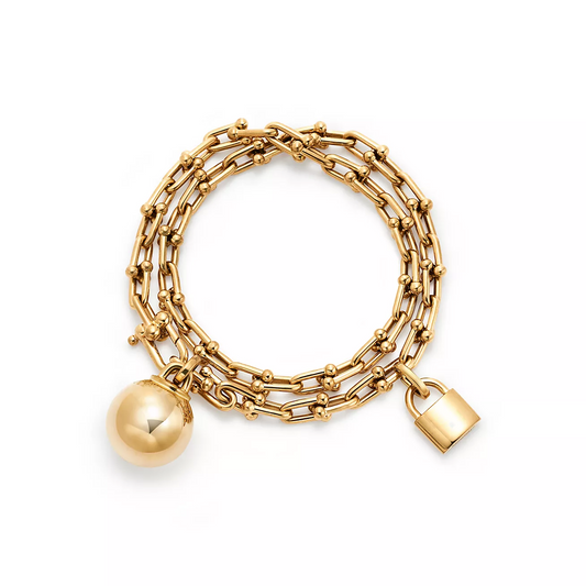 [Spark Jewels]HARDWEAR SMALL WRAP GOLD BRACELET