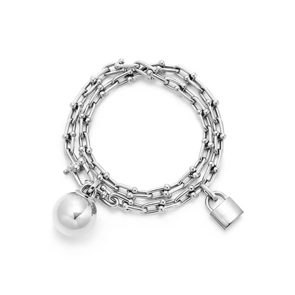[Spark Jewels]HARDWEAR SMALL WRAP SILVER BRACELET