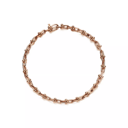 [Spark Jewels]HARDWEAR MICRO LINK 44 MOTIF PINK GOLD BRACELET