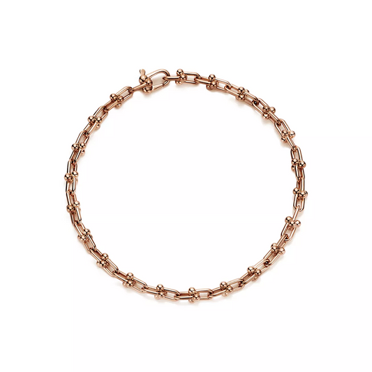 [Spark Jewels]HARDWEAR MICRO LINK 44 MOTIF PINK GOLD BRACELET