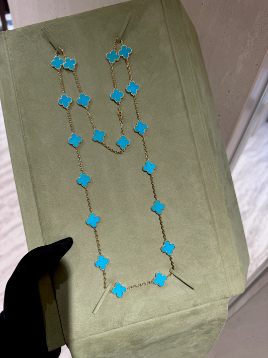 [⭐Aura]CLOVER 20 MOTIFS TURQUOISE GOLD