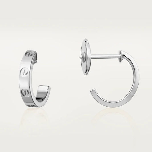[⭐Aura]LOVE EARRINGS 2.65MM SILVER